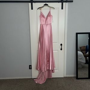 Sherri Hill pink satin prom dress!